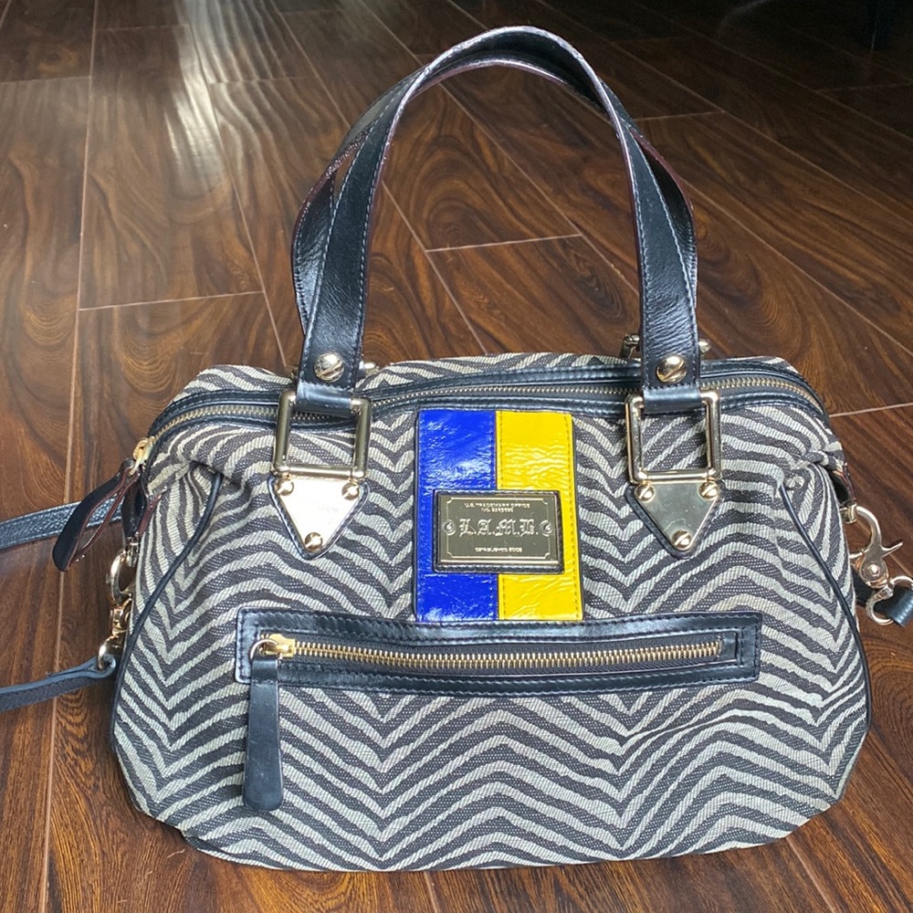 L.A.M.B. Black and Blue Satchel